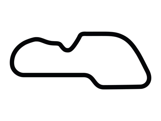 Morgan Park Raceway F Course Decal - White - 5cm