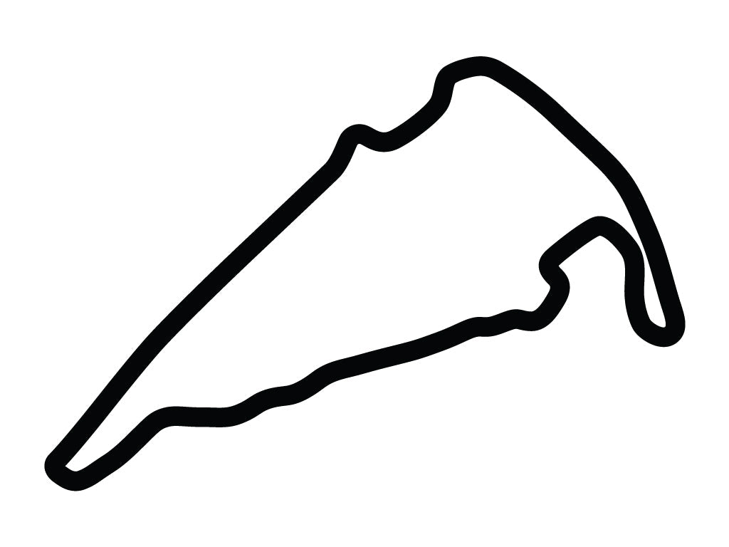 Virginia International Raceway Full Course Decal - White - 5cm