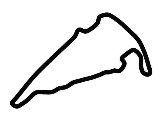 Virginia International Raceway Full Course Decal - White - 5cm