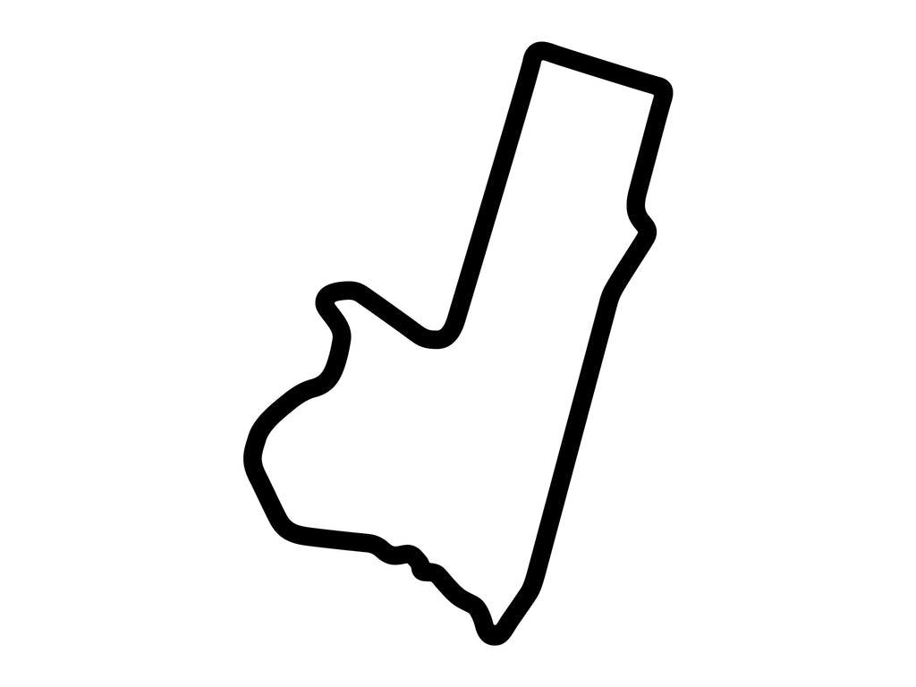 Mount Panorama Circuit Decal - White - 5cm