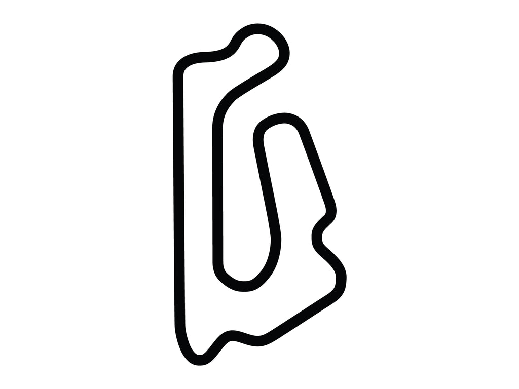 I-29 Speedway Full Course Decal - White - 5cm