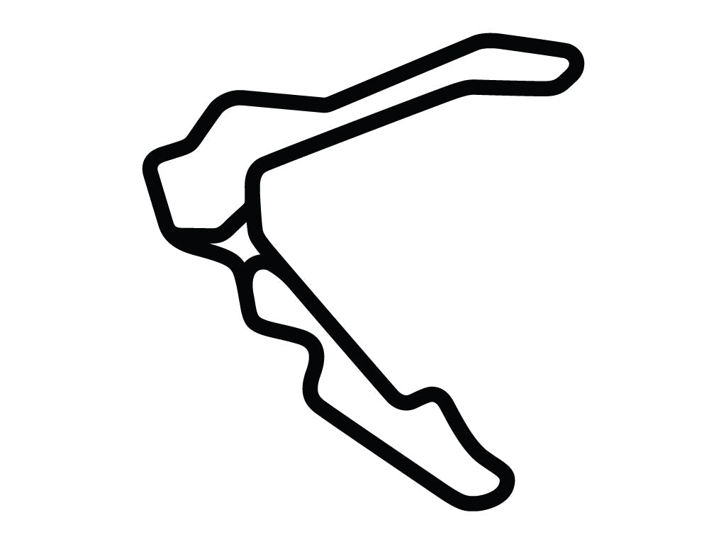 Pittsburgh International Race Complex Full Course Decal - White - 5cm