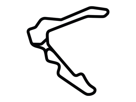Pittsburgh International Race Complex Full Course Decal - White - 5cm
