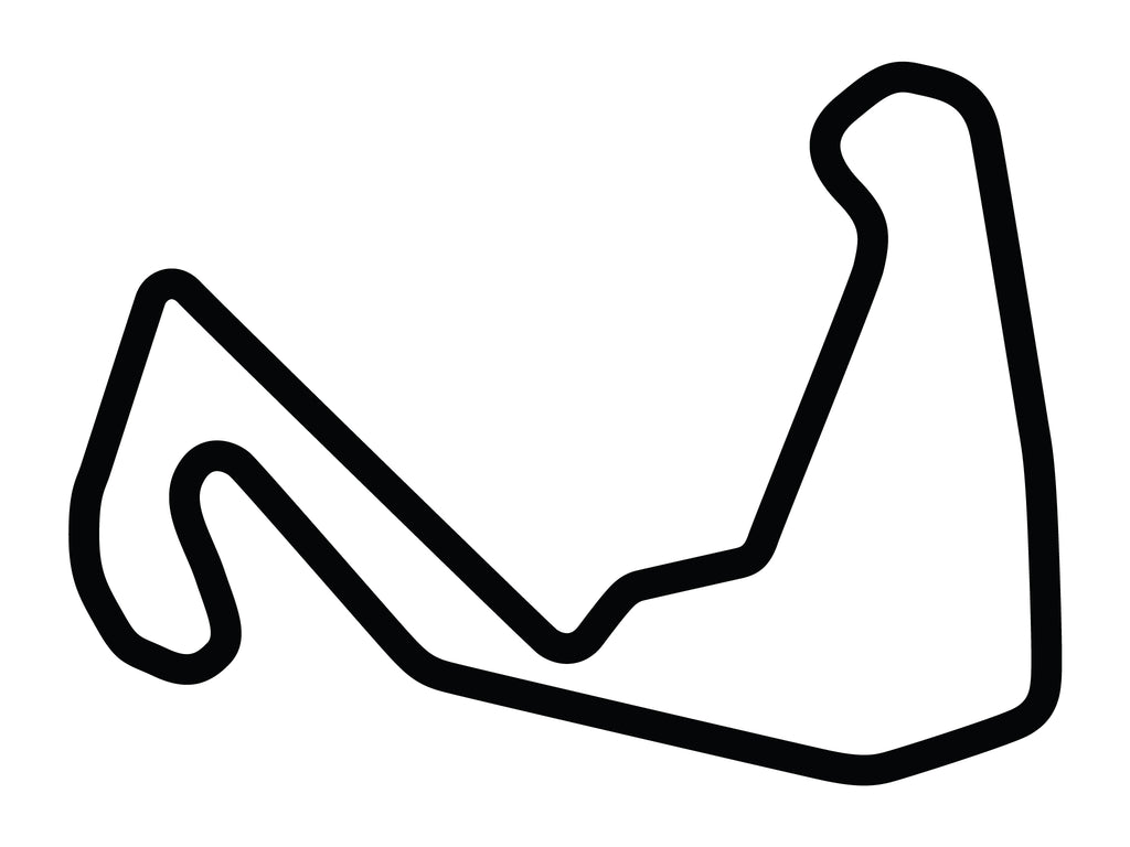 Carolina Motorsports Park Full Course Decal - White - 5cm