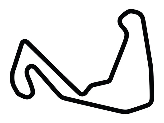 Carolina Motorsports Park Full Course Decal - White - 5cm
