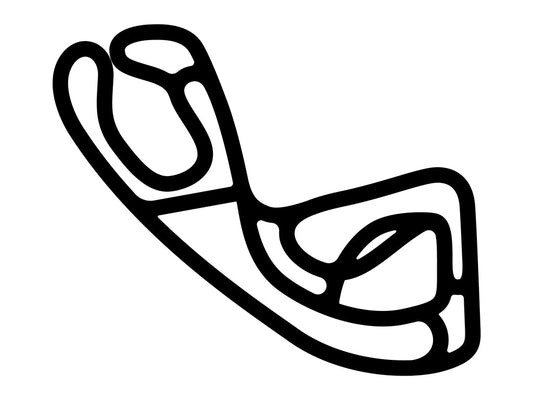 Englishtown Raceway Park (Old Bridge Township) Full Layout Decal - White - 5cm