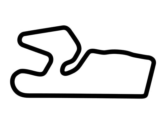 Pueblo Motorsports Park Decal - White - 5cm