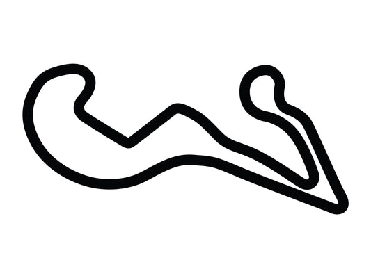 Atlanta Motorsports Park Full Course Decal - White - 5cm