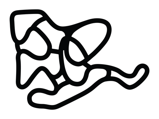 US Air Motorsports Raceway Full Layout Decal - White - 5cm