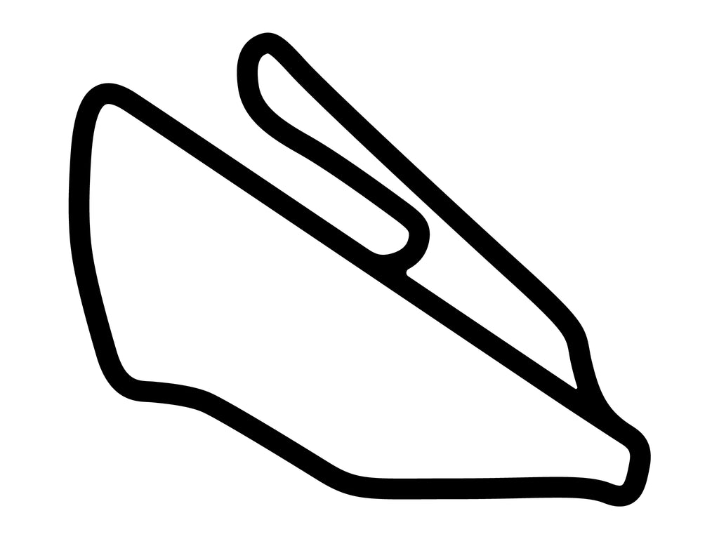 Mountain View Raceway Decal - White - 5cm
