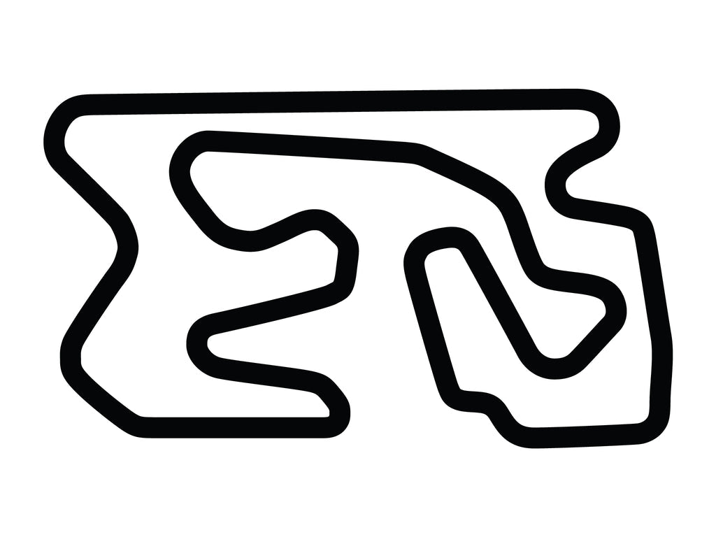 Utah Motorsports Campus Full Course Decal - White - 5cm