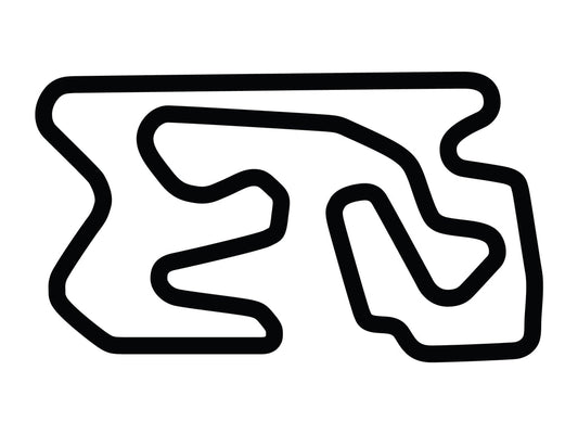 Utah Motorsports Campus Full Course Decal - White - 5cm
