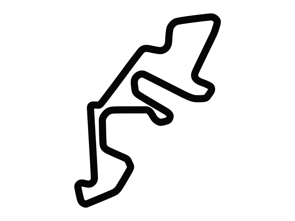 Autobahn Country Club Full Circuit Decal - White - 5cm