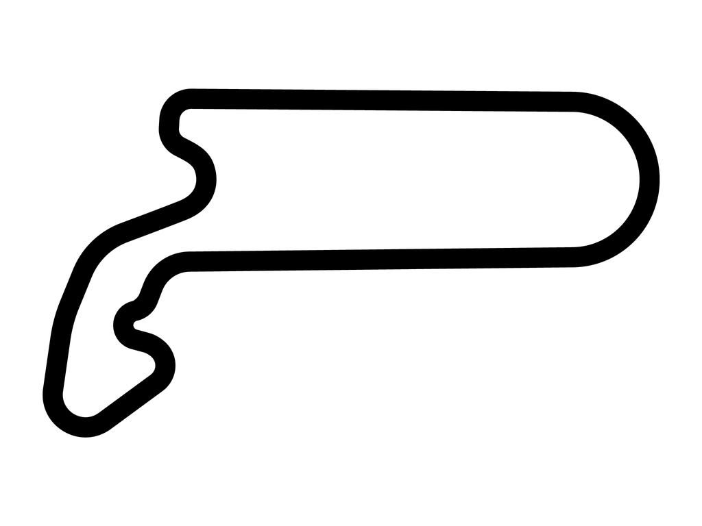 Autódromo de EcoCentro Quéretaro GP Circuit Decal - White - 5cm