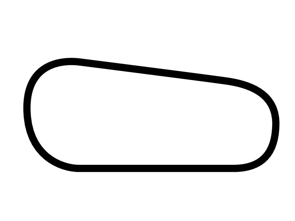 Gateway Motorsports Park Oval Decal - White - 5cm