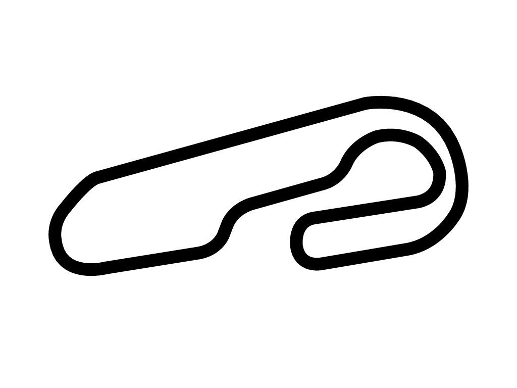 Gateway Motorsports Park Road Course Decal - White - 5cm