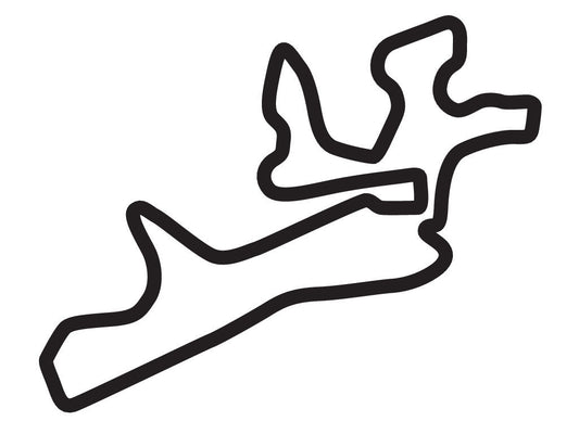 Gotland Ring Grand Prix Circuit Decal - White - 5cm