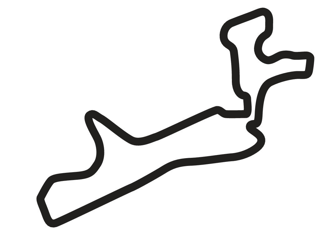 Gotland Ring Grand Prix 2 Circuit Decal - White - 5cm