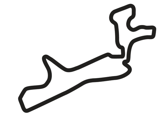 Gotland Ring Grand Prix 2 Circuit Decal - White - 5cm
