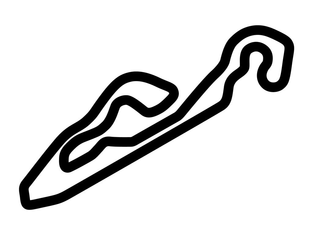 National Corvette Museum Motorsports Park Grand Full Course Decal - White - 5cm