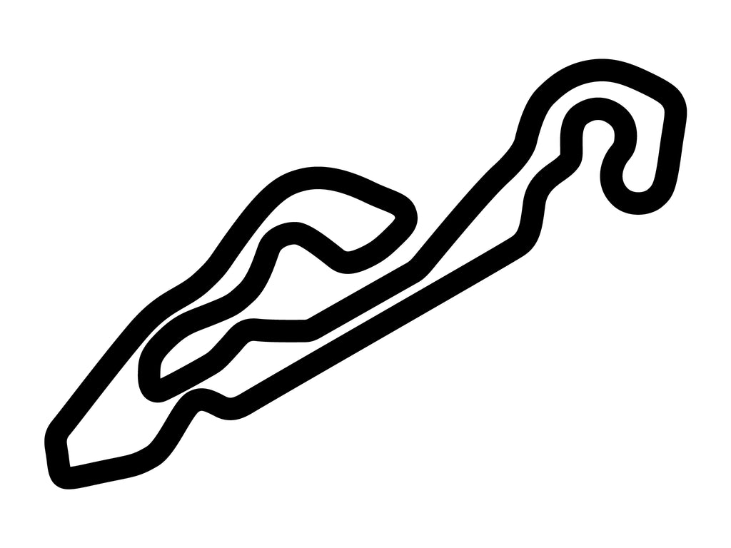 National Corvette Museum Motorsports Park Grand Full Course With Chicane Decal - White - 5cm