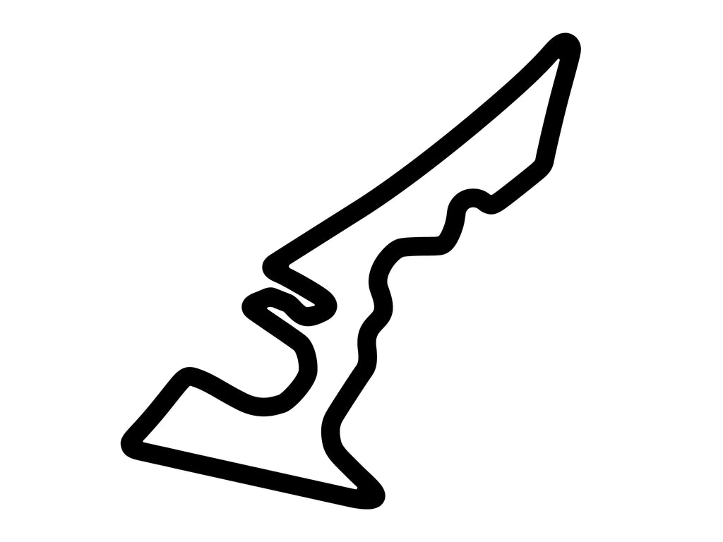 Circuit of the Americas Decal - White - 5cm