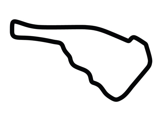 Road Atlanta Decal - White - 5cm