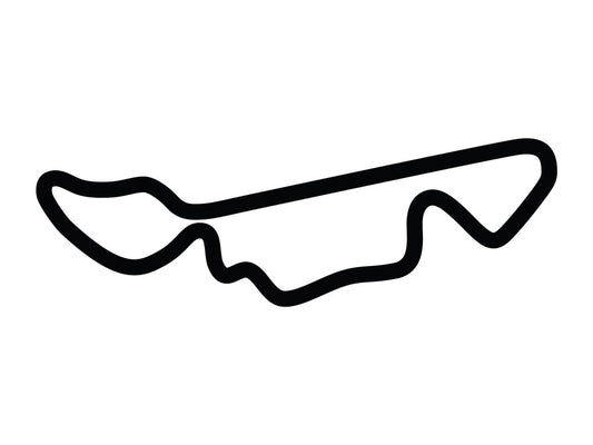 Grattan Raceway Decal - White - 5cm