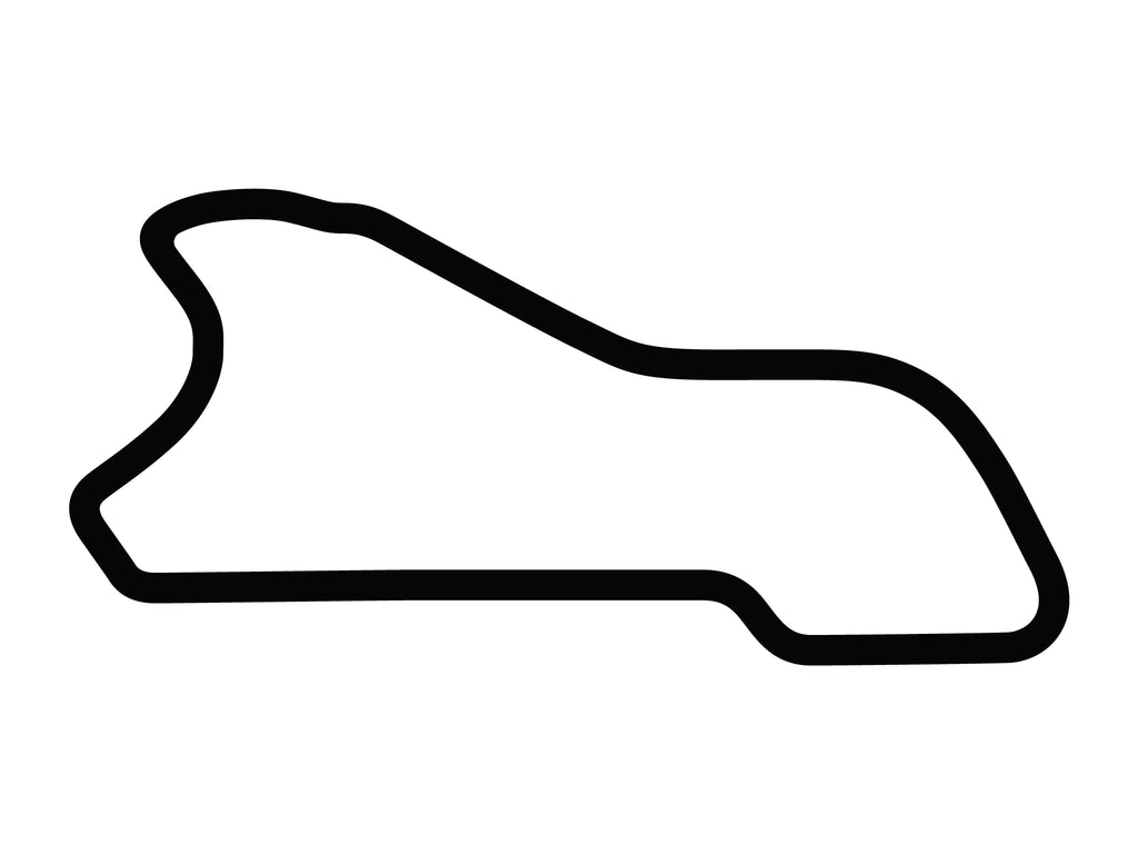 Morgan Park Raceway H Course Decal - White - 5cm