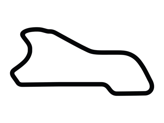 Morgan Park Raceway H Course Decal - White - 5cm