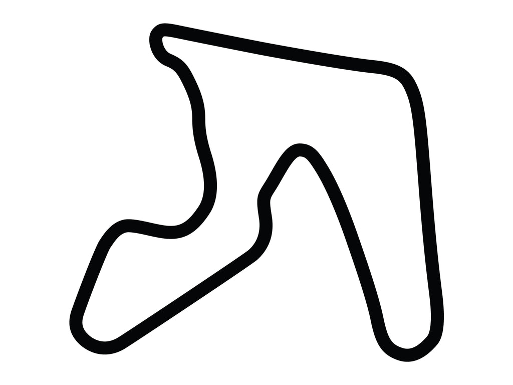 Hallett Motor Racing Circuit Decal - White - 5cm
