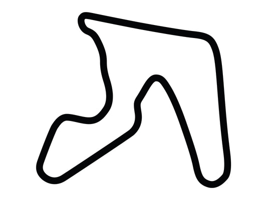 Hallett Motor Racing Circuit Decal - White - 5cm