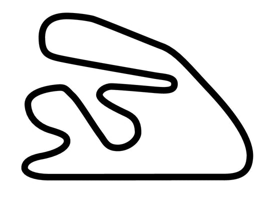 Hampton Downs Full Circuit Decal - White - 5cm