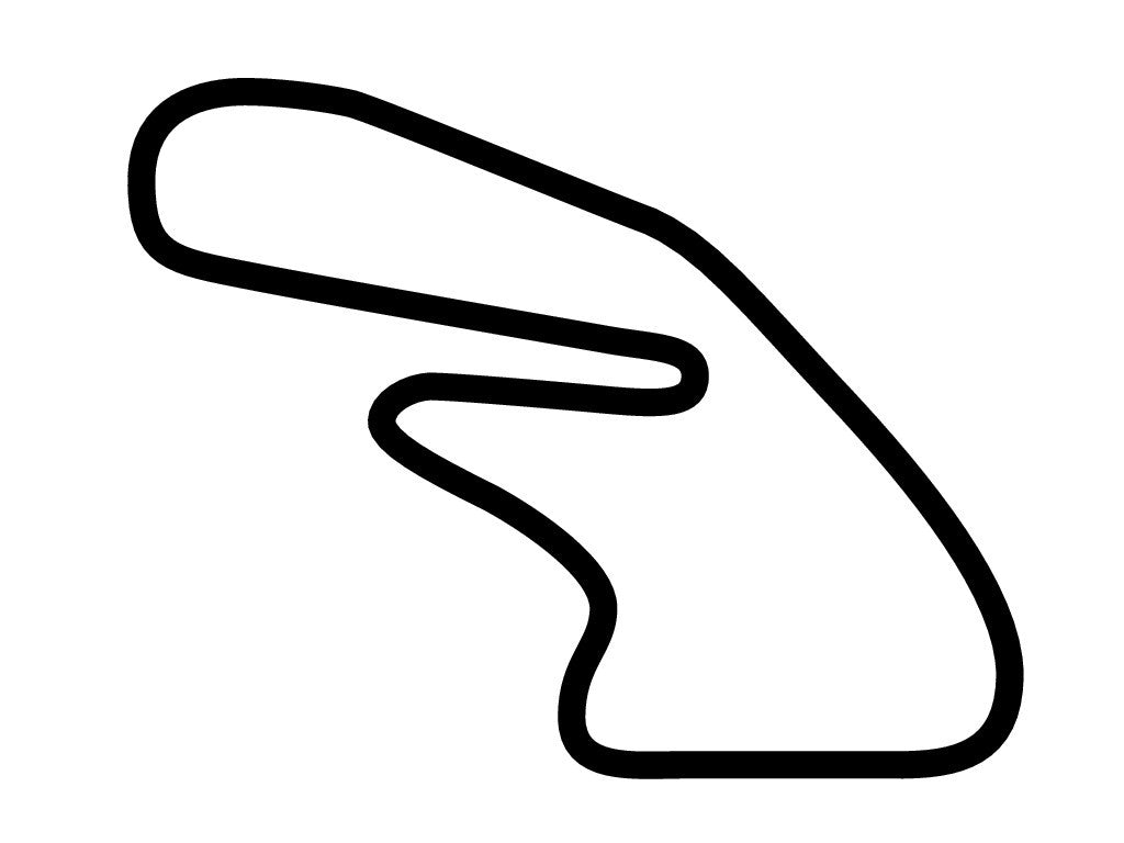 Hampton Downs National Circuit Decal - White - 5cm