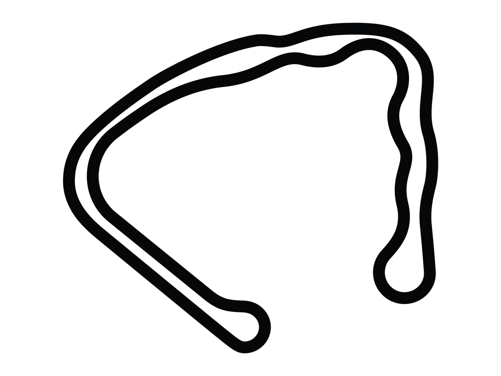 Porsche Experience Center (LA) Handling Circuit Decal - White - 5cm