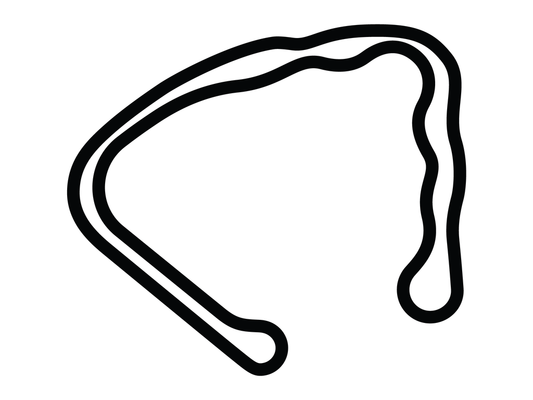 Porsche Experience Center (LA) Handling Circuit Decal - White - 5cm