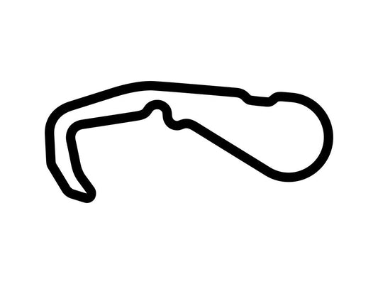 Highlands Motorsports Park D Decal - White - 5cm