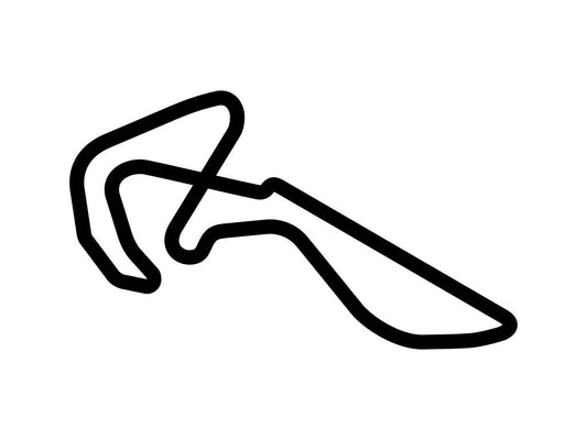 Highlands Motorsports Park E Decal - White - 5cm