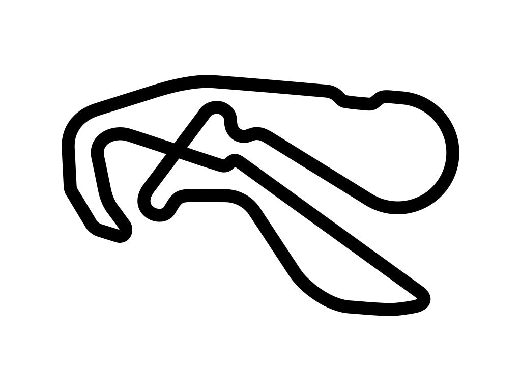 Highlands Motorsports Park GT Circuit Decal - White - 5cm