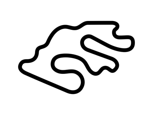 Highlands Motorsports Park Kart Track Decal - White - 5cm