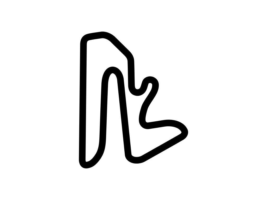 Hill Country Kart Club Layout B Decal - White - 5cm