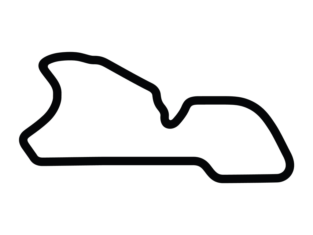 Morgan Park Raceway I Course Decal - White - 5cm