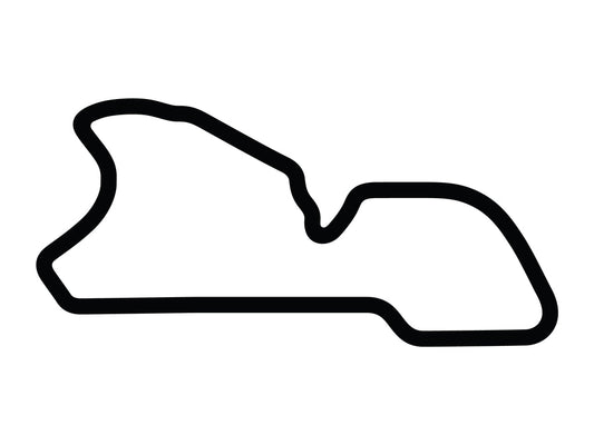 Morgan Park Raceway I Course Decal - White - 5cm