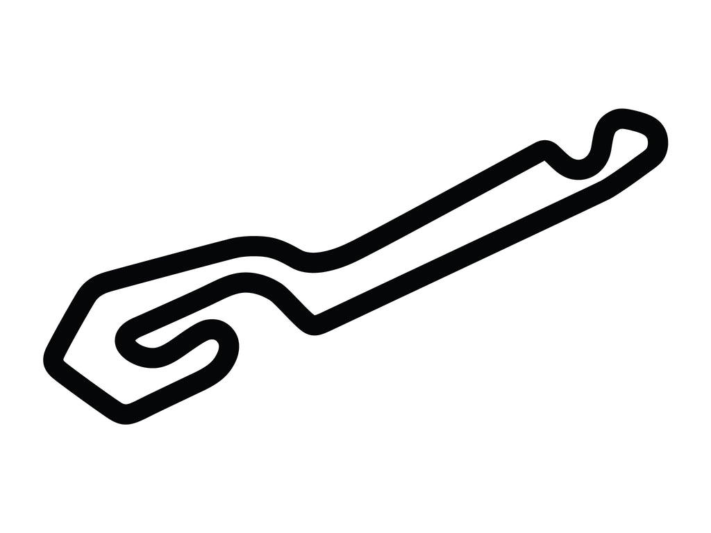 NOLA Motorsports Park - Indy Course Decal - White - 5cm