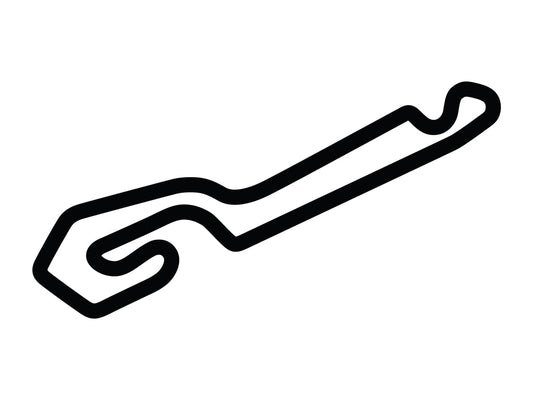 NOLA Motorsports Park - Indy Course Decal - White - 5cm