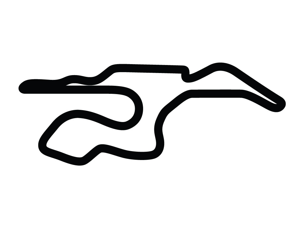 Sonoma Raceway (Infineon) Indy Course Decal - White - 5cm