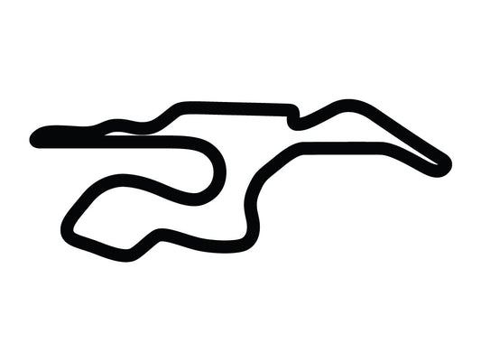 Sonoma Raceway (Infineon) Indy Course Decal - White - 5cm