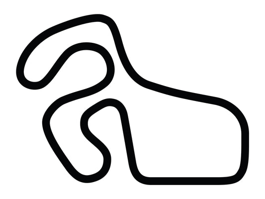 Charlotte Motor Speedway Infield Course Decal - White - 5cm