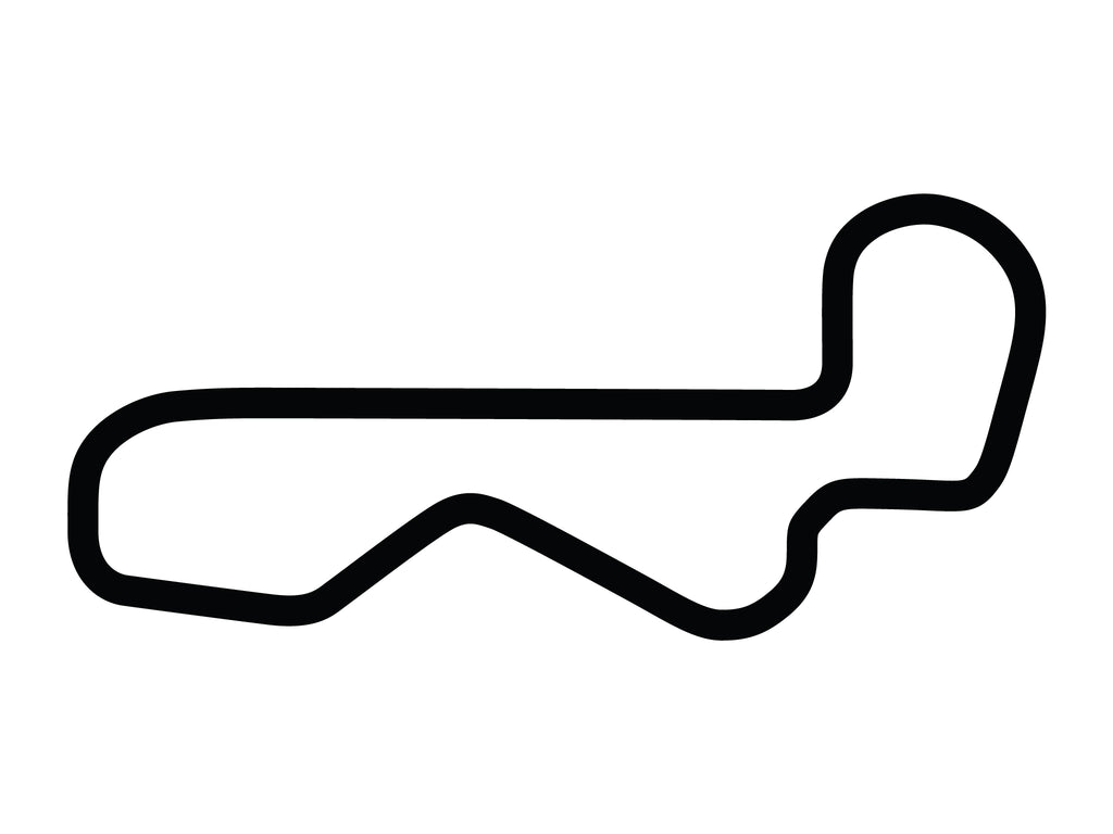 Las Vegas Motor Speedway Infield Course Decal - White - 5cm