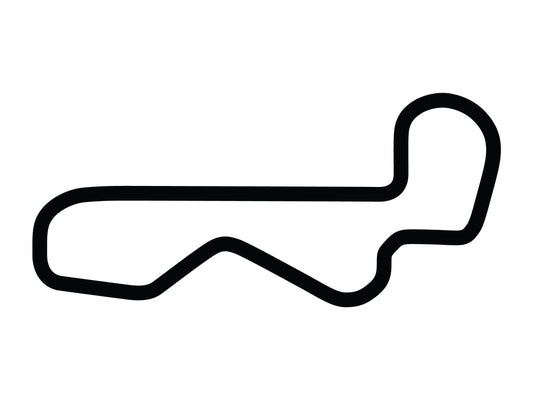 Las Vegas Motor Speedway Infield Course Decal - White - 5cm